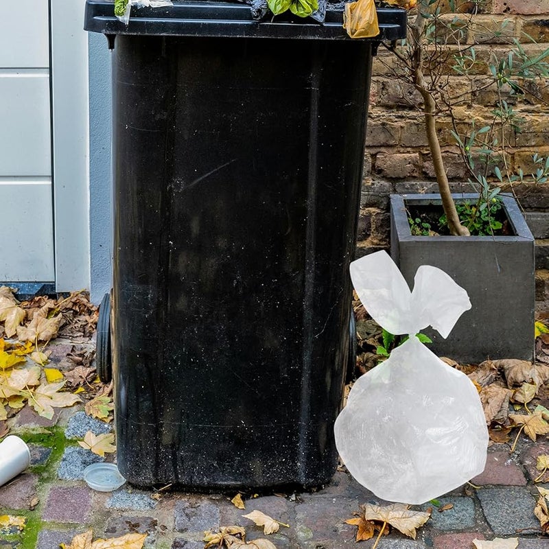 Thickened White Trash Bags 45x50cm 150pcs Sturdy Small Garbage Can Liners For Home Kitchen - Image 5